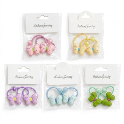 Adorable Butterfly "Star" Hair Tie Set (2×5 pieces)