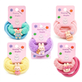Adorable Pastel Hair Tie Sets with Cute Animal Charms (2×5 pieces)