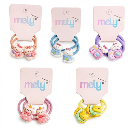 Charming Cartoon Character Hair Ties (2×5 pieces)