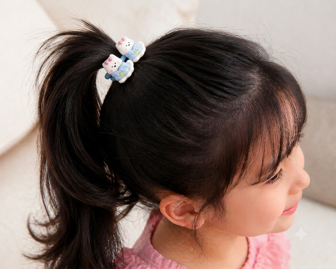Charming Cartoon Character Hair Ties (2×5 pieces)