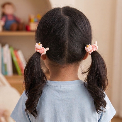 Charming Cartoon Character Hair Ties (2×5 pieces)