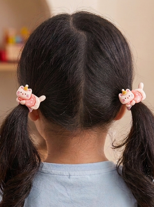 Charming Cartoon Character Hair Ties (2×5 pieces)