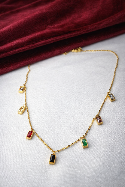 💎Multicolor Anti-Tarnish Pendant Chain Necklace