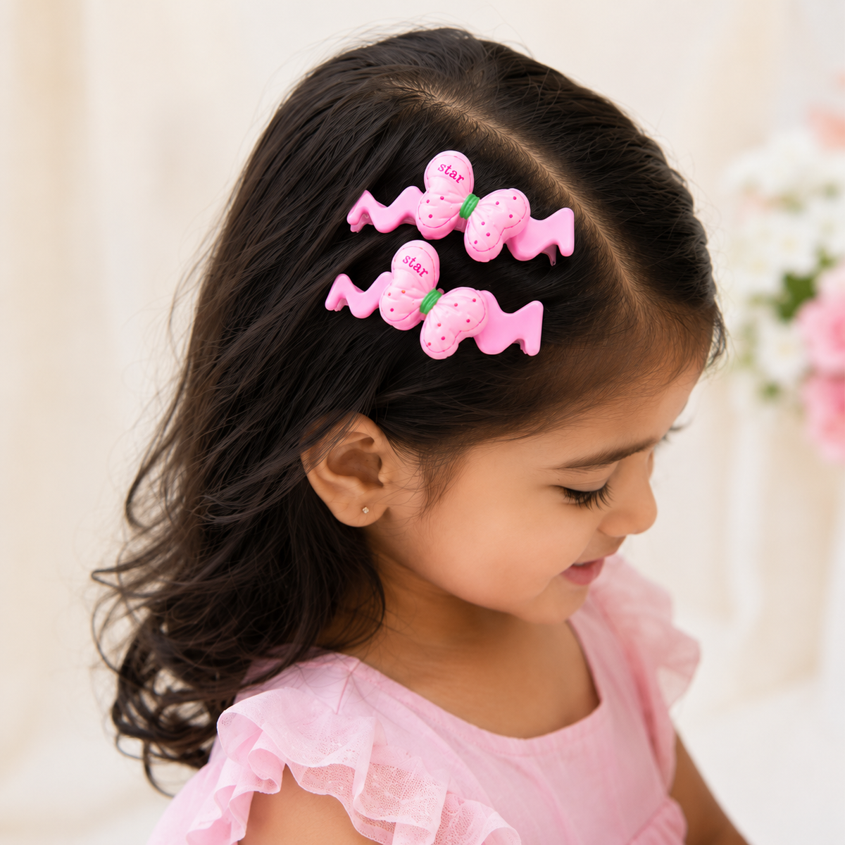 Pastel Butterfly Zigzag Hair Clips Set (2×5 pieces)