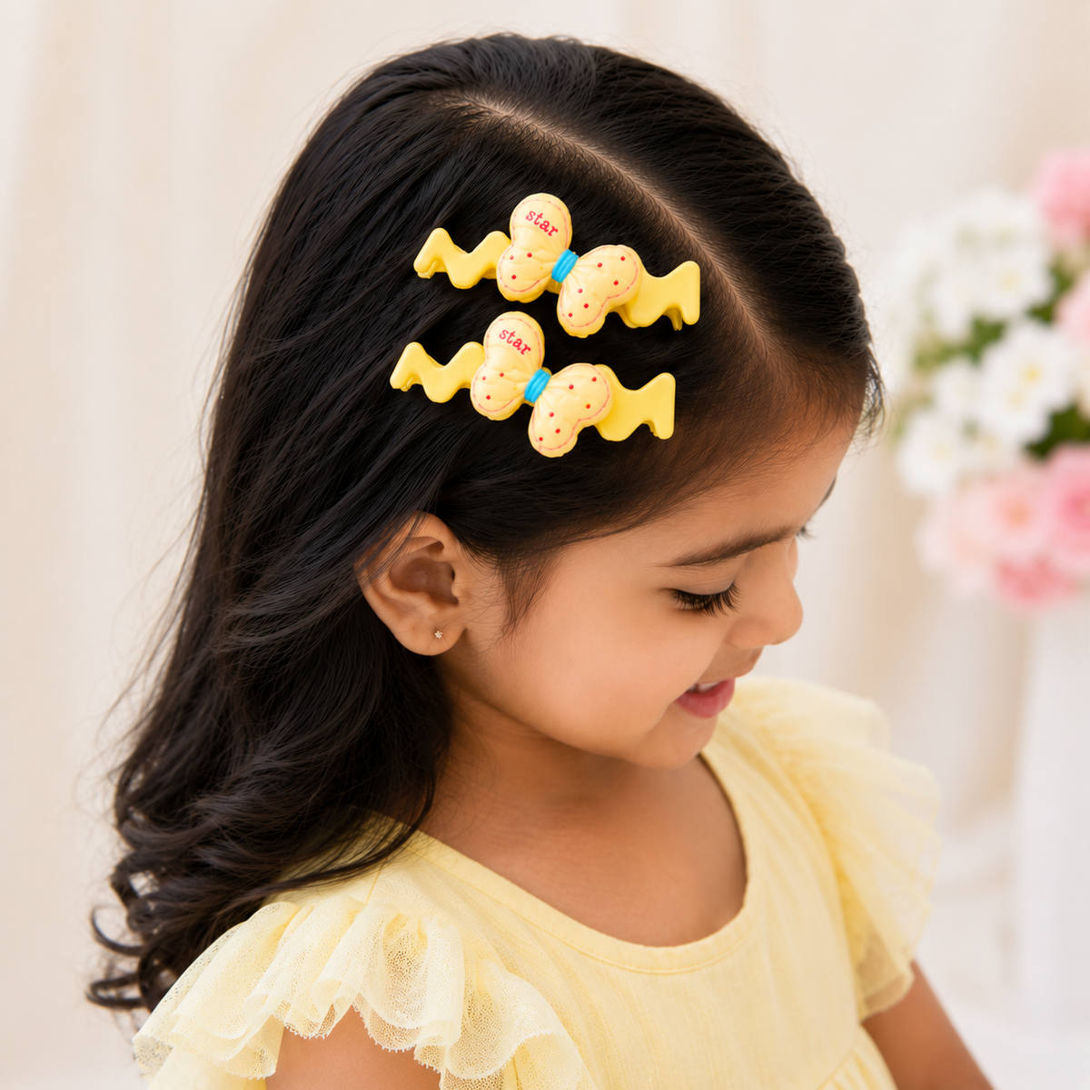 Pastel Butterfly Zigzag Hair Clips Set (2×5 pieces)
