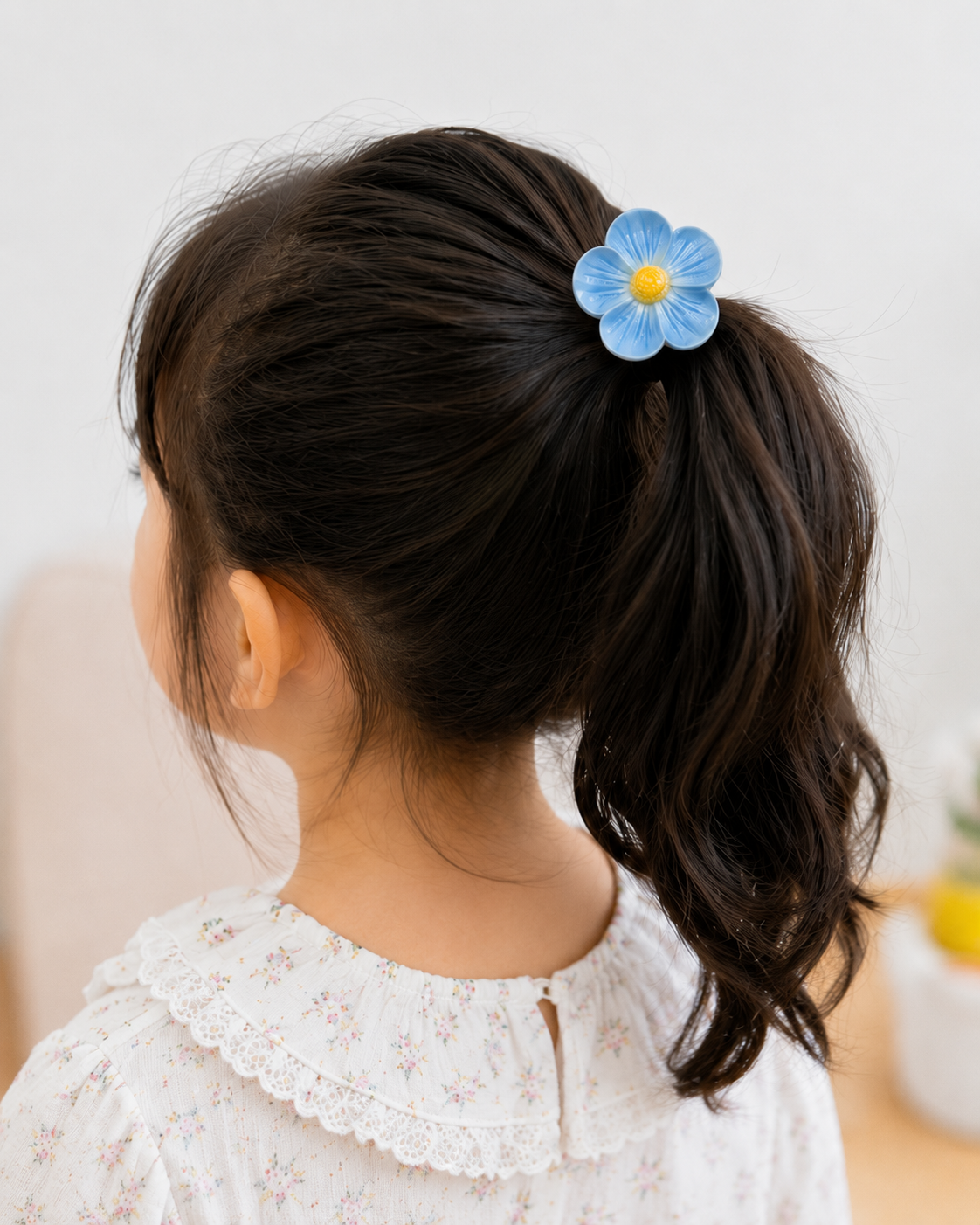 Flower Hair Accessory Set – Colorful Floral Ponytail Hair Ties (5 Pieces)