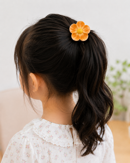 Flower Hair Accessory Set – Colorful Floral Ponytail Hair Ties (5 Pieces)