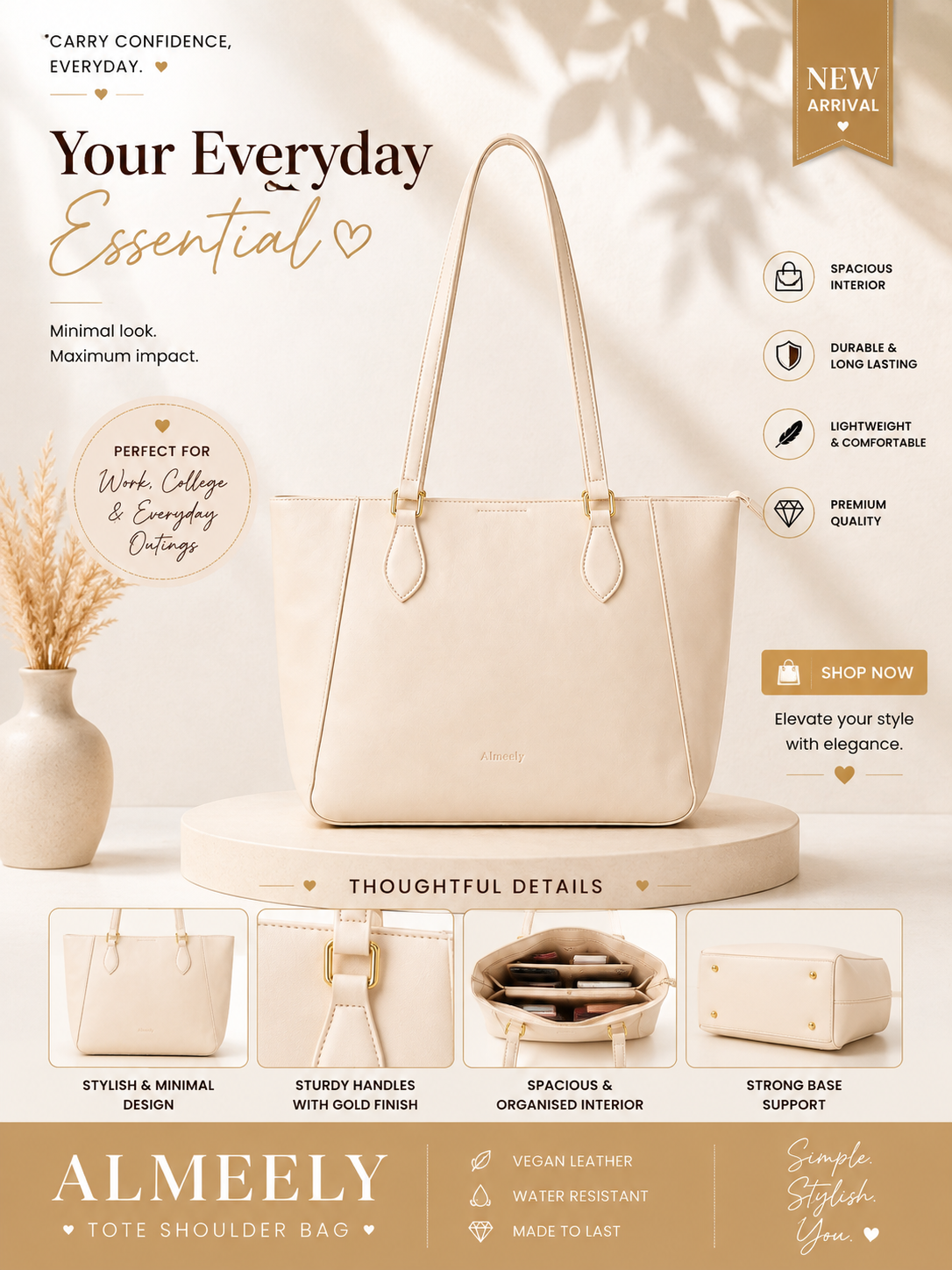 Classic Cream Tote Bag