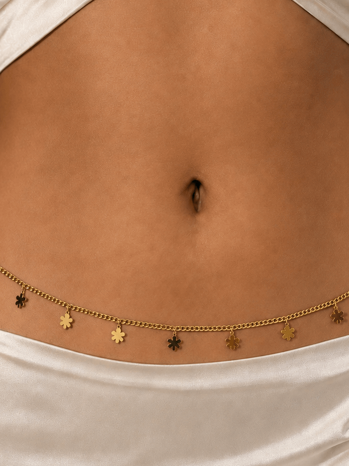 Clover Charm Gold Waist Chain