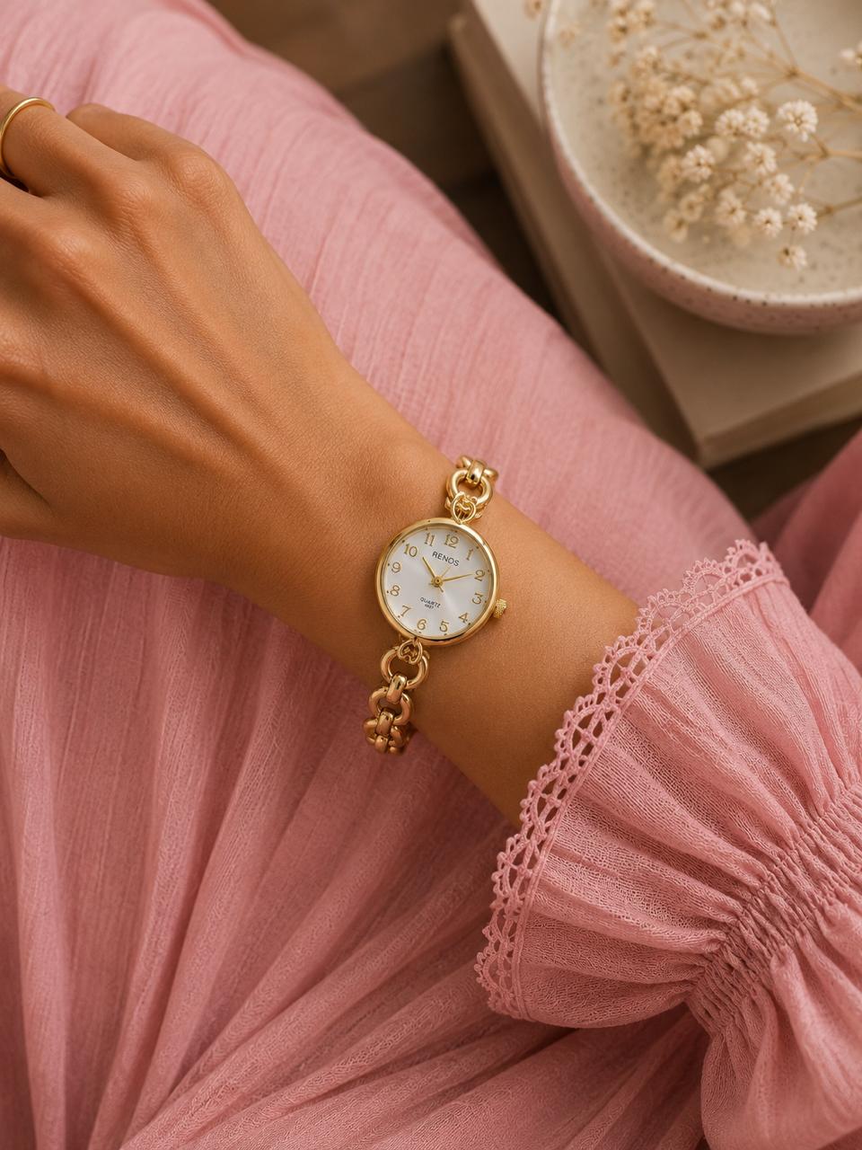 Gold-Tone Bracelet Watch