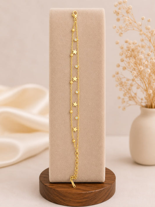 Star Charm Double Layer Bracelet