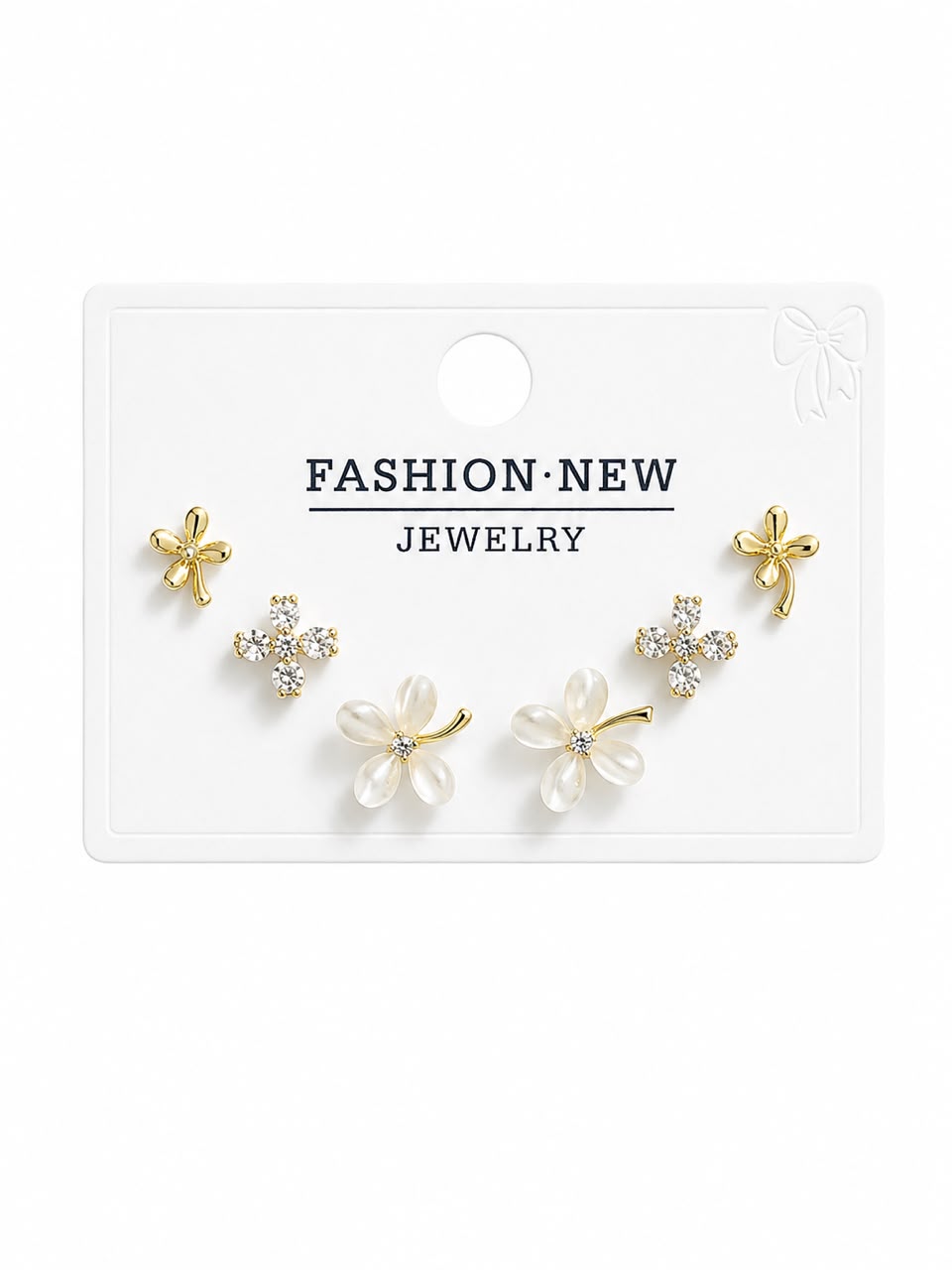 Elegant Floral Earring Set (3-Pair Multipack)