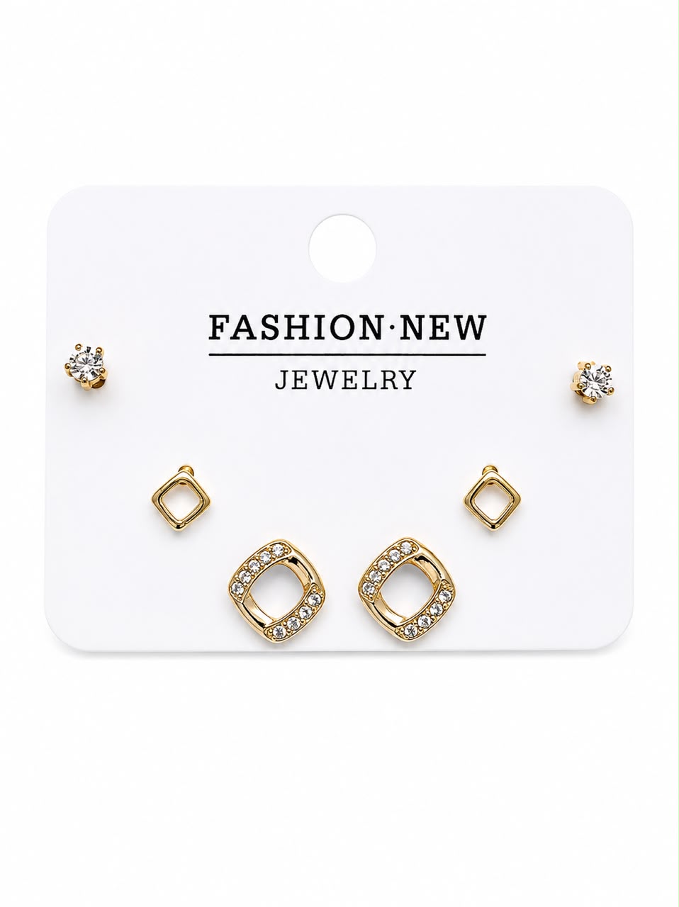 Elegance Multi-Piercing Gold Earring Set