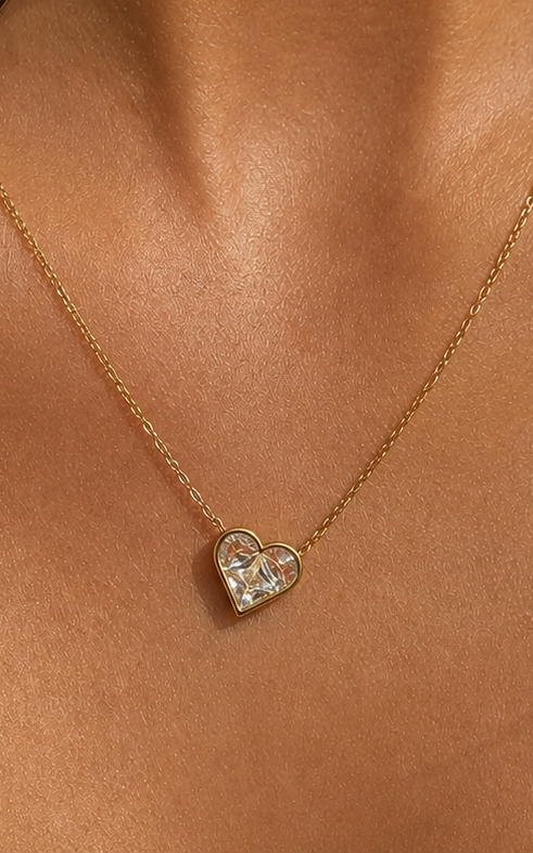 Heart Crystal Pendant Necklace