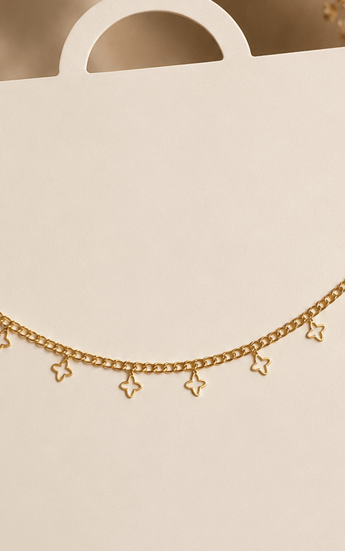 Clover Charm Gold Anklet