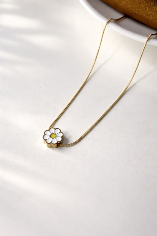🌼 Floral Pendant anti tarnished Necklace